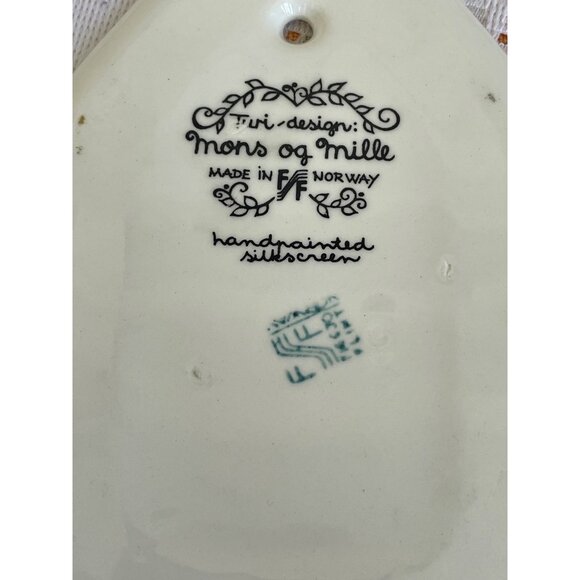 Vintage 1960s Set of 3 Wall Plates Turi Design Mons og Mille Figgjo FF Norway - Picture 12 of 12